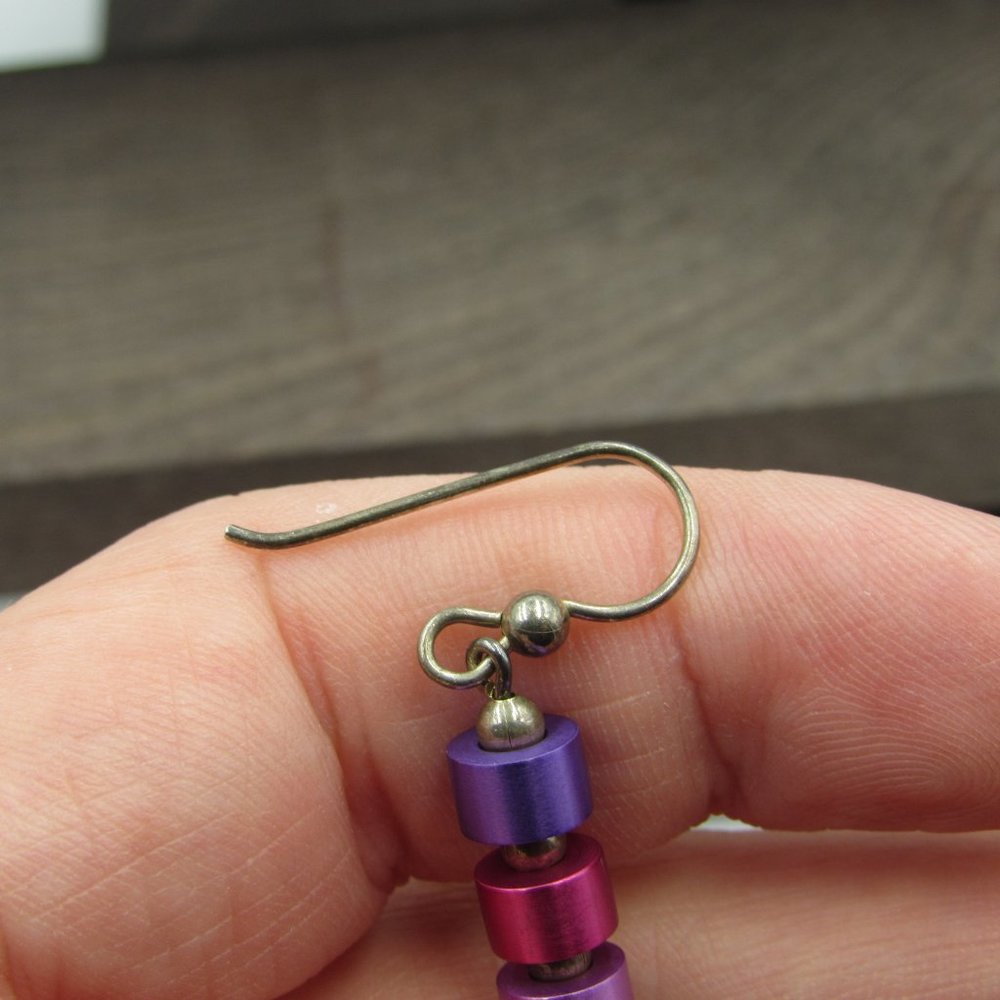 Sterling Silver Multiple Colored Odd Earrings - image 2